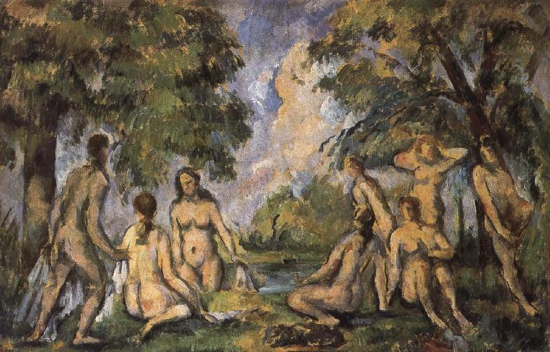 Paul Cezanne Bath De oil painting image